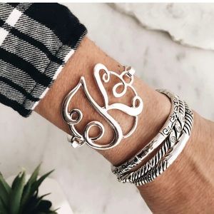 Monogram initial bracelet